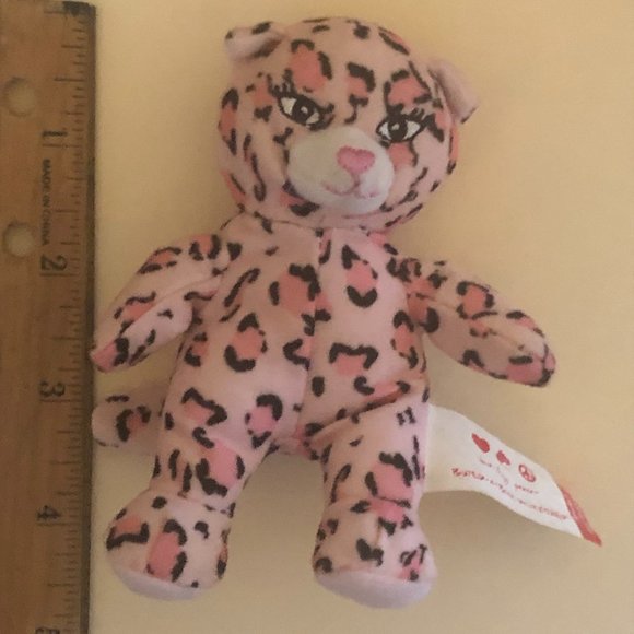 Build a Bear Small Pawfect Pink Panther Leopard Shirt Plush 2009 For McDonald's - Picture 5 of 9